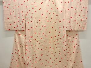 アンティーク　草花に扇模様長襦袢